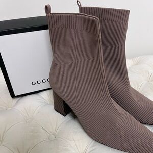 Nude/Taupe Lux Cloth Bootie